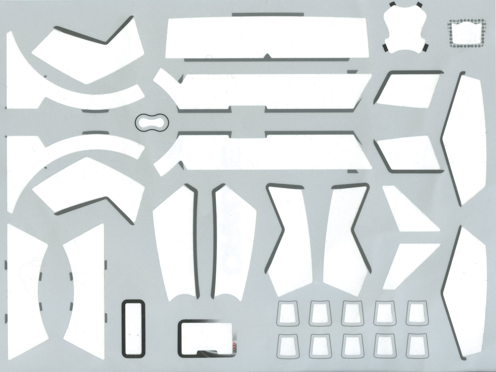 Sticker Blatt in Grau